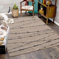 Barbed Wire Rug - Natural