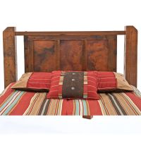 Stony Brooke Barn Wood Panel Bed - Copper Panels
