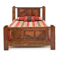 Stony Brooke Barn Wood Panel Bed - Copper Panels
