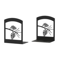 Wrought Iron Pinecone Book Ends