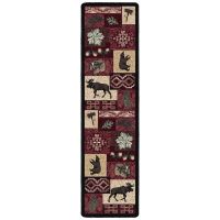 Bear Creek Lodge Runner Rug - Red