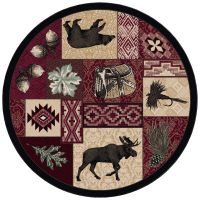 Bear Creek Lodge Area Rug - Red