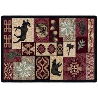 Bear Creek Lodge Entry Rug - Red