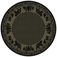 Bear Family Area Rug - Green