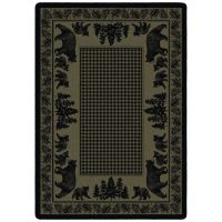 Bear Family Area Rug - Green