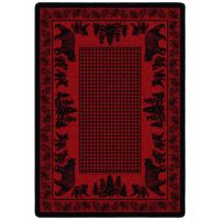 Bear Refuge Area Rug - Red