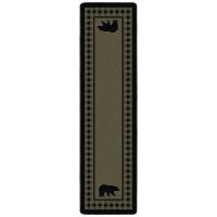 Bear Refuge Runner Rug - Green