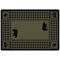 Bear Refuge Entry Rug - Green
