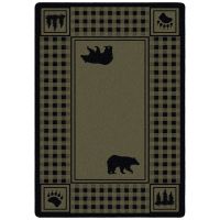 Bear Refuge Area Rug - Green