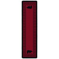 Bear Refuge Runner Rug - Red