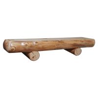 Beartooth Aspen Log Mantel - 60" - Natural Panel & Natural Log - Optional Bolsters