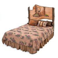 Hand Carved Log Bed