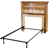 Beartooth Aspen Bookcase Headboard - Twin - Natural Panel & Natural Log