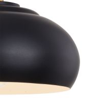 Belmont 2-Light Matte Black and Satin Brass Vanity Light