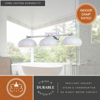 Belmont 3-Light Chrome and Gloss White Vanity Light