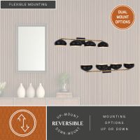 Belmont 4-Light Matte Black and Satin Brass Vanity Light