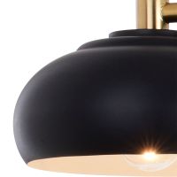 Belmont 4-Light Matte Black and Satin Brass Vanity Light