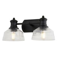 Beloit 2-Light Black Vanity Light