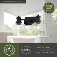 Beloit 2-Light Black Vanity Light