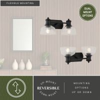 Beloit 2-Light Black Vanity Light
