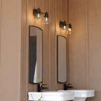 Beloit 2-Light Black Vanity Light