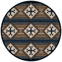 Bison Creek Area Rug - Black & Russet