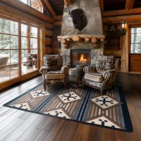 Bison Creek Rug - Black & Russet