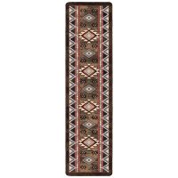 Bow Strings Runner Rug - Brown