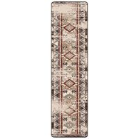 Bow Strings Runner Rug - Distressed Brown