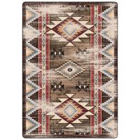 Bow Strings Area Rug - Distressed Brown