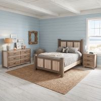 Rustic Red Oak and Ambrosia Maple Bed: Some lifestyle images are created with AI for visualization purposes. Crafted from natural solid wood, each piece is unique and will vary.