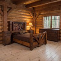 Barnwood Bed: Some lifestyle images are created with AI for visualization purposes. Crafted from natural solid wood, each piece is unique and will vary.
