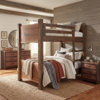 Live Edge Bunkbed: Some lifestyle images are created with AI for visualization purposes. Crafted from natural solid wood, each piece is unique and will vary.