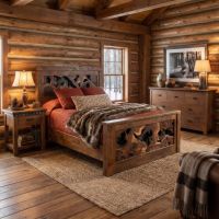 Handcrafted Bed: Some lifestyle images are created with AI for visualization purposes. Crafted from natural solid wood, each piece is unique and will vary.
