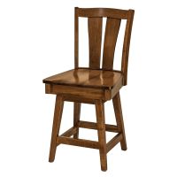 Brawley Contemporary Hardwood Bar Stool - Swivel