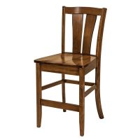Brawley Contemporary Hardwood Bar Stool - Stationary