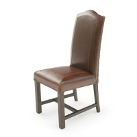 Bristol Tartan Dining Chair - Burnt Umber Cypress Leather