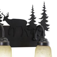 Bryce 2-Light Deer Burnished Bronzed Vanity Light