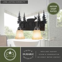 Bryce 2-Light Deer Burnished Bronzed Vanity Light