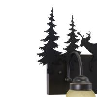 Bryce 2-Light Deer Burnished Bronzed Vanity Light