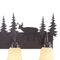 Bryce 3-Light Deer Burnished Bronze Vanity Light