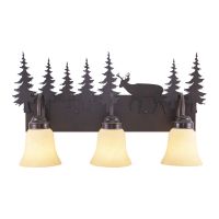 Bryce 3-Light Deer Burnished Bronze Vanity Light