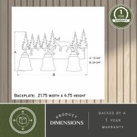 Bryce 3-Light Deer Burnished Bronze Vanity Light
