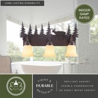 Bryce 3-Light Deer Burnished Bronze Vanity Light
