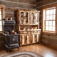 Log Hutch: Some lifestyle images are created with AI for visualization purposes. Crafted from natural solid wood, each piece is unique and will vary.
