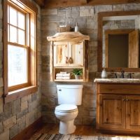 Log Toilet Topper: Some lifestyle images are created with AI for visualization purposes. Crafted from natural solid wood, each piece is unique and will vary.