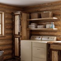 Rustic Linen Closet: Some lifestyle images are created with AI for visualization purposes. Crafted from natural solid wood, each piece is unique and will vary.
