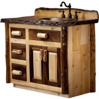 Black Walnut & Rustic Cedar Log Vanity