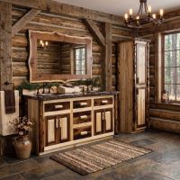 Black Walnut Vanity: Some lifestyle images are created with AI for visualization purposes. Crafted from natural solid wood, each piece is unique and will vary.