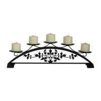 Wrought Iron Victorian Table Top Pillar Holder
